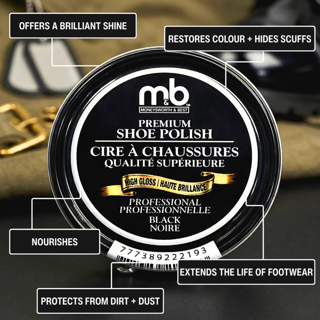 Premium High Gloss Black Shoe Polish