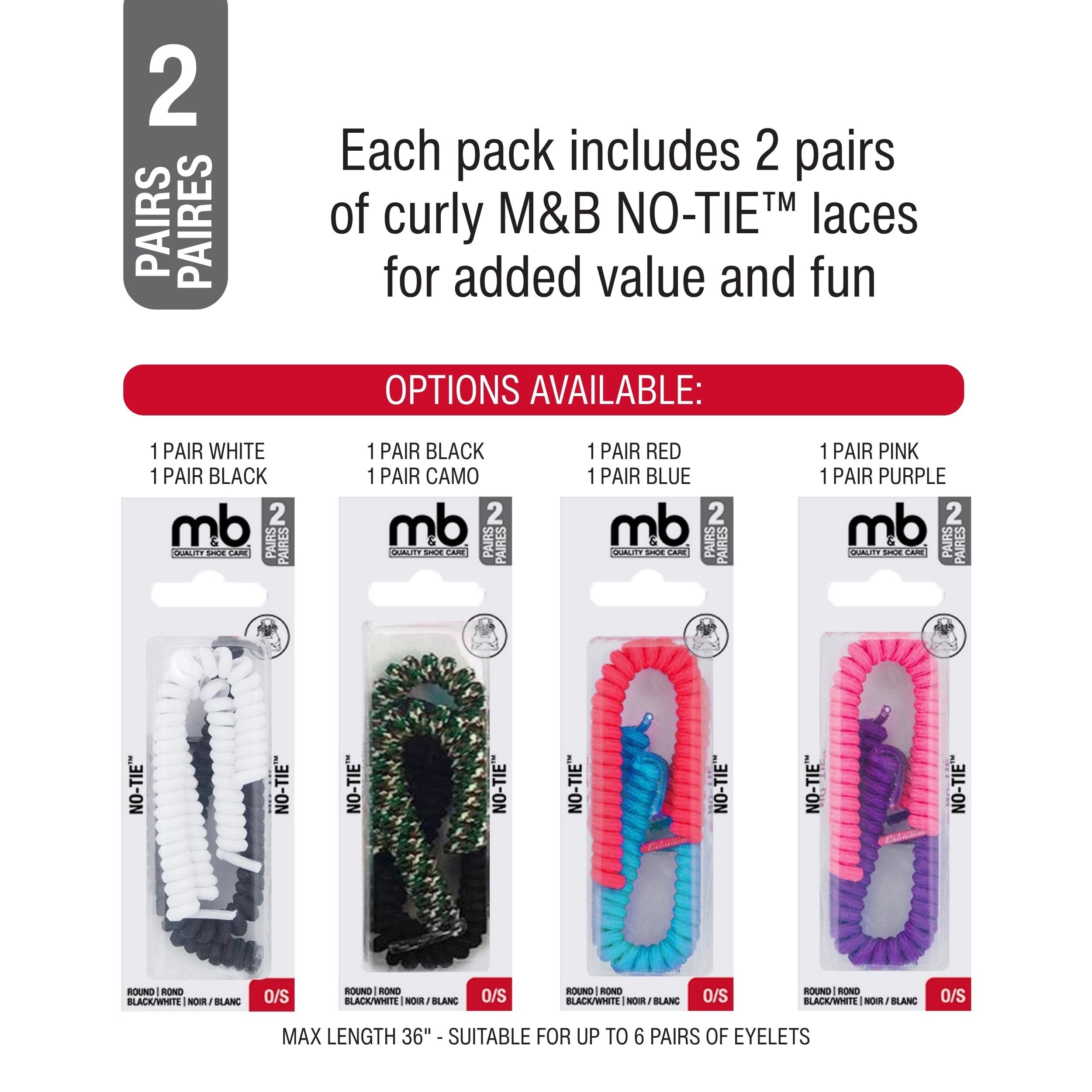 No-tie™ Stretch Laces 2 Pack