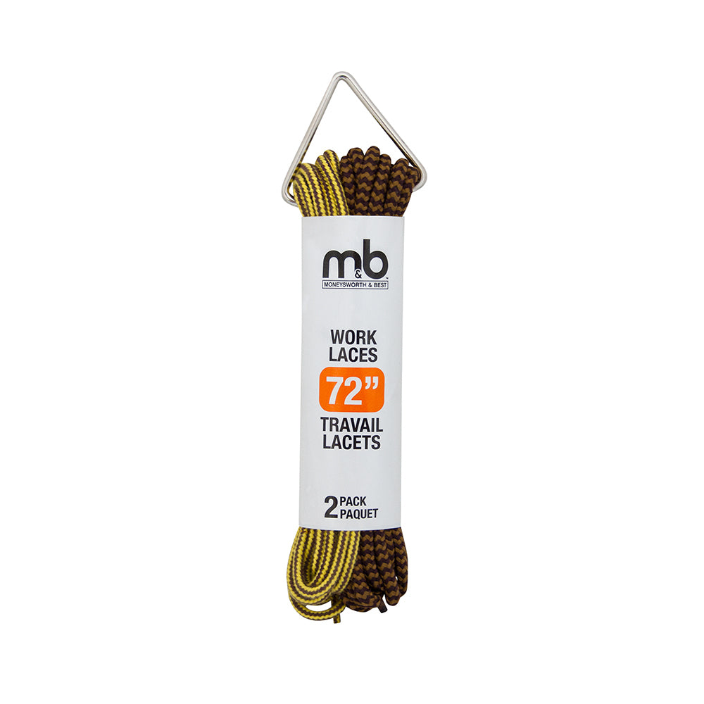 Work Boot Round Lace 2 Pack
