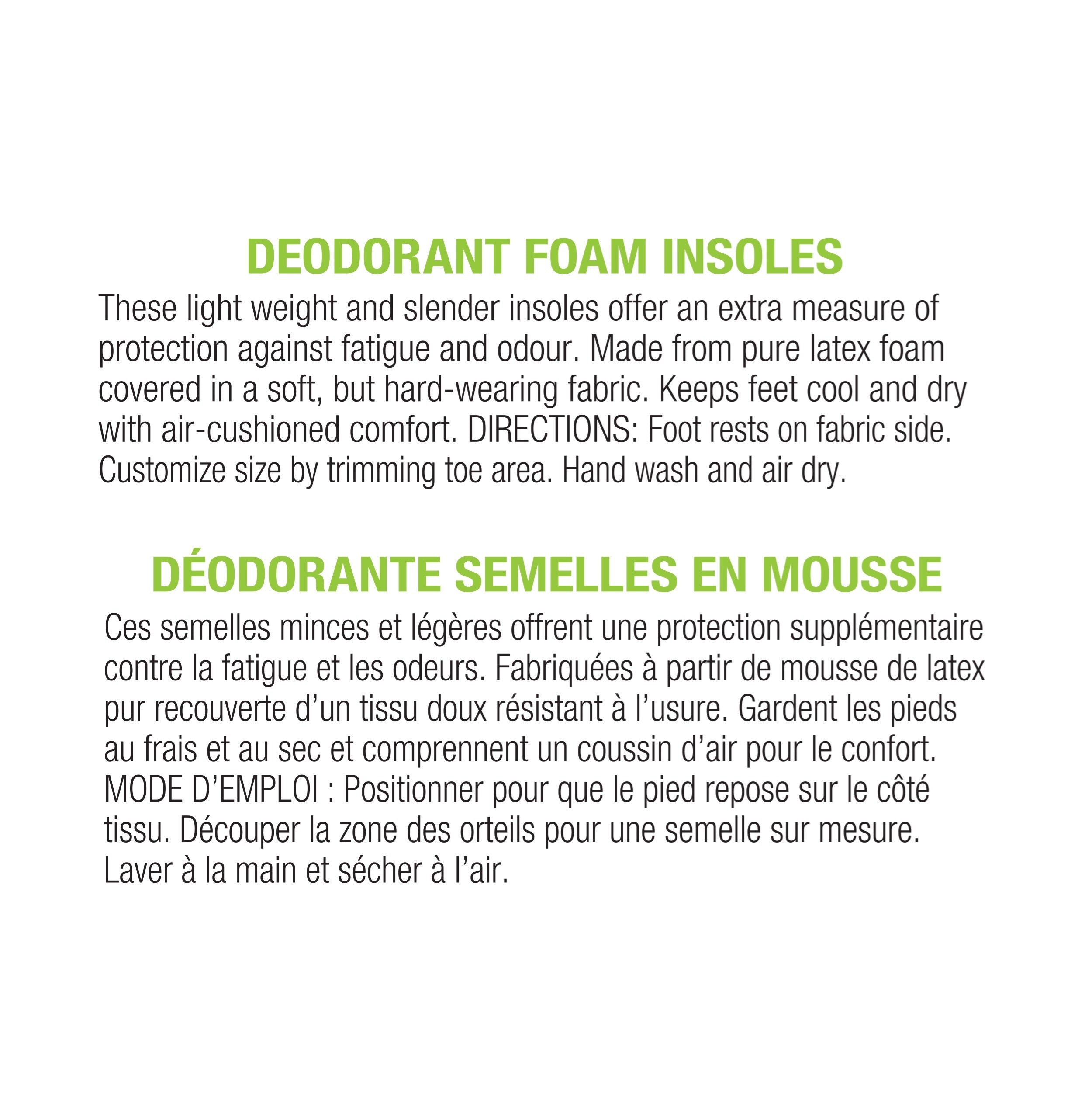 Deodorant Foam Insole