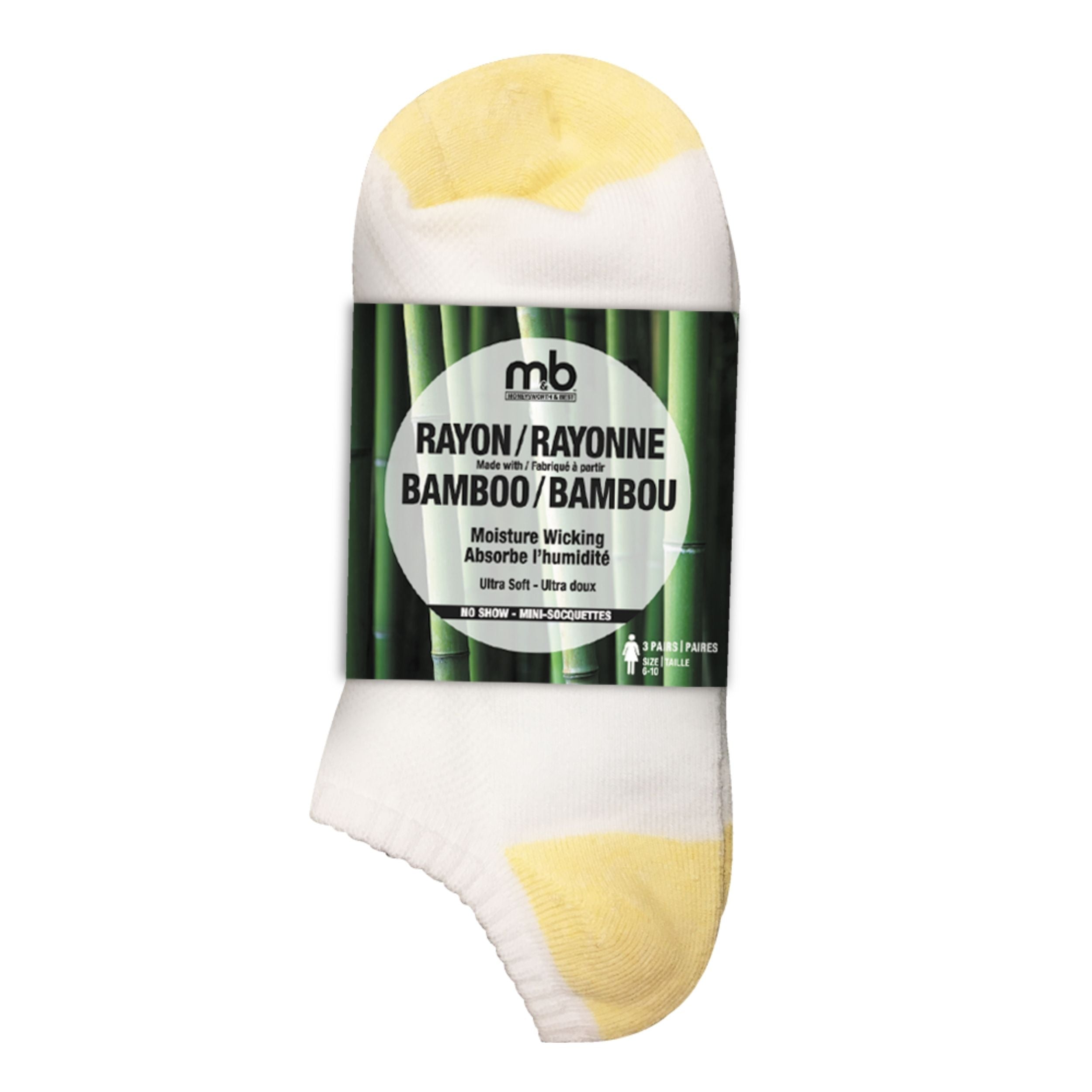 Socks 3PK - Rayon Made with Bamboo - No Show