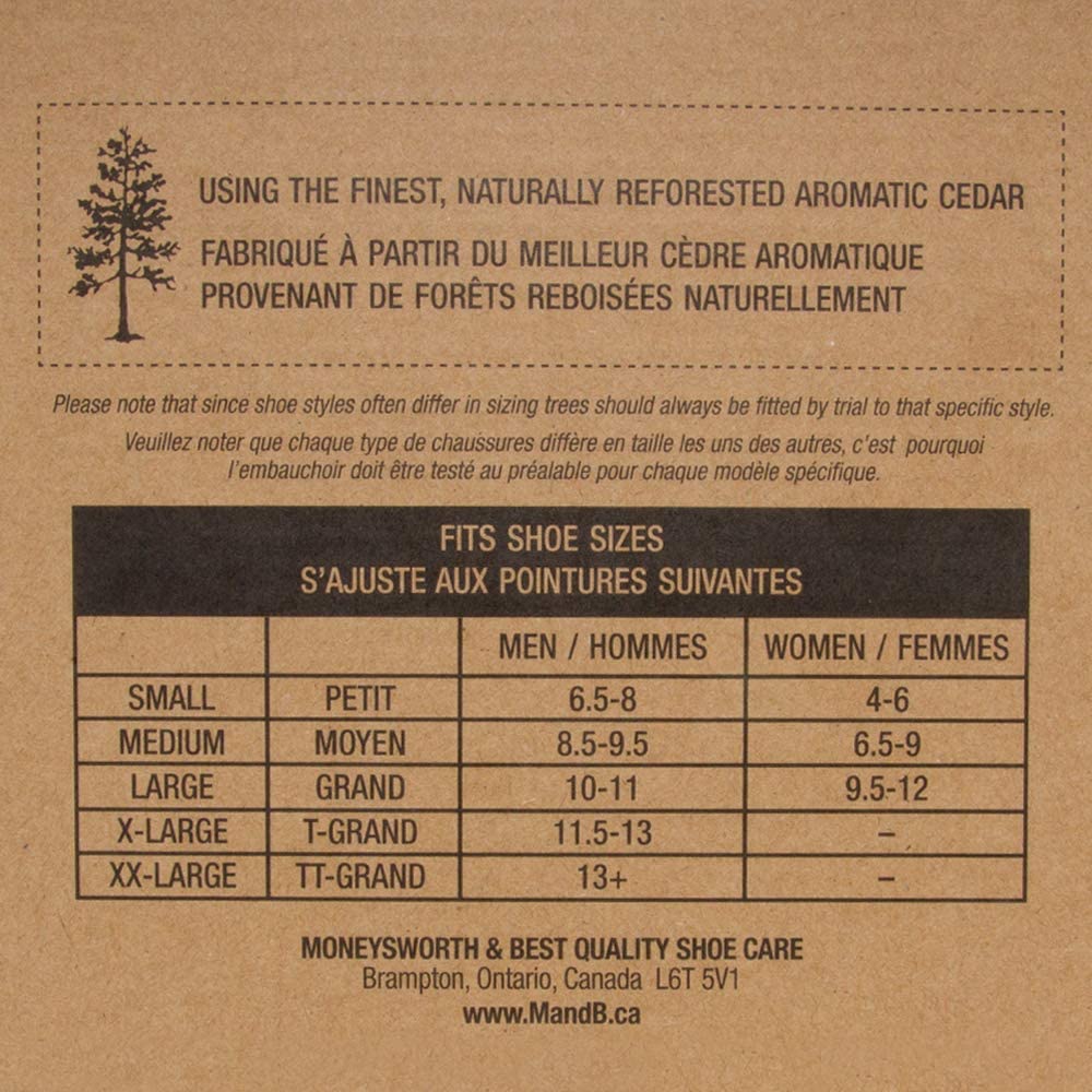 Cedar Shoe Tree (Split Toe, Hook Heel)